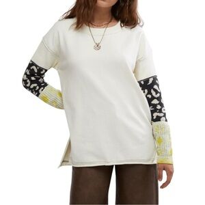 FREE PEOPLE WE THE FREE TIGER STYLE CUFF SWEATER SWEATSHIRT SZ XS